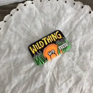 Vtg Wild Thing Snap Back Pin